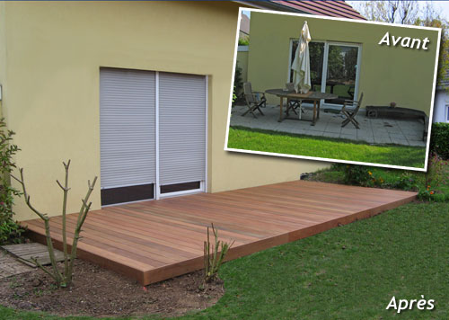     installation de terrasses ext  rieurs de plain pied en bois en Alsace